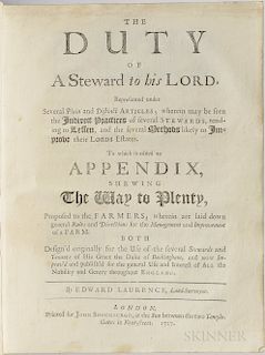 Laurence, Edward (d. 1740?) The Duty of a Steward to his Lord.