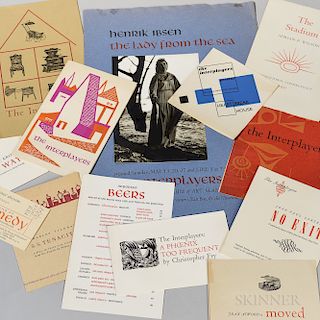 Letterpress Printing, a Collection of Broadsides and Other Ephemera Printed by Adrian Wilson (1923-1988), 1940s-50s.