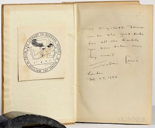 Lewis, Sinclair (1885-1951) Ann Vickers, Signed Presentation Copy.