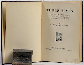 Stein, Gertrude (1874-1946) Three Lives  , First Edition.