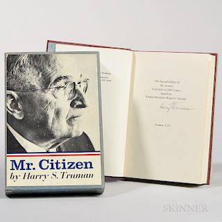 Truman, Harry S. (1884-1972) Mr. Citizen  , Signed Limited Edition.