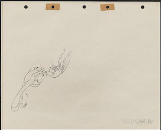 Animation Drawing of Bugs Bunny.