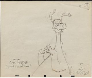 Animation Drawings: The Reluctant Dragon, Jiminy Cricket  , Five Drawings.