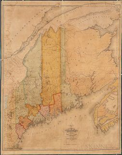 Map of the State of Maine with the Province of New Brunswick by Moses Greenleaf.