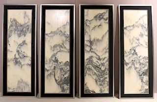 Wang Su Xi Framed Dali Dreamstone (4) Panel Screen