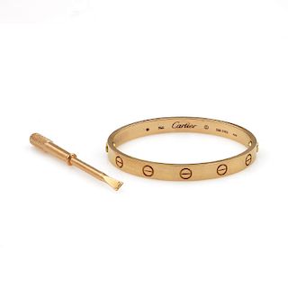 Cartier 18K Rose Gold Love Bracelet Sz 16