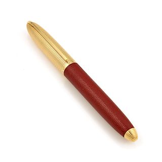 Louis Vuitton Doc Red Leather Rollerball Pen w/box