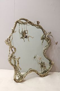 Free Form Sculptured Metal "Tree of Love" Mirror
