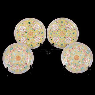 Four 19th century Chinese Plates.
