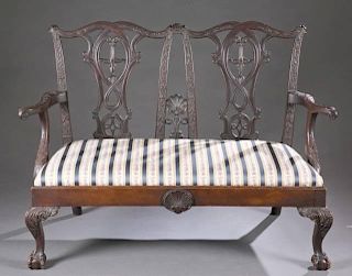 Chippendale Revival Settee