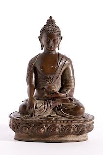 Tibetan bronze buddha.