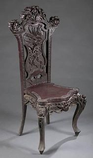 Asian export style side chair, c.1900