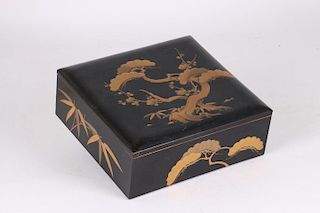 A Japanese lacquer box.