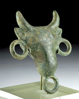 Roman Bronze Chariot Rein Guide - Bull