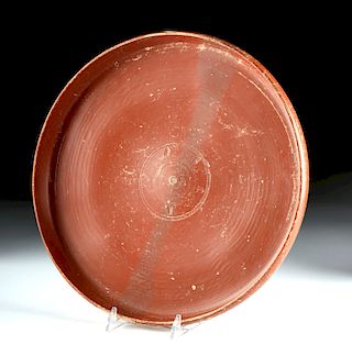 Roman Redware Pottery Dish - Leaf Stamps