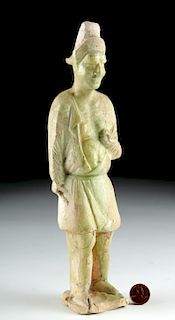Late Sui / Tang Dynasty Straw Glazed Pottery Figure