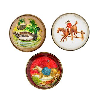 THREE SPORTING BUTTONS