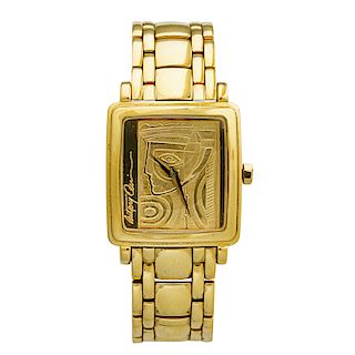 BLANCPAIN, ANTHONY QUINN "LADY OF CRETE"  YELLOW GOLD WATCH