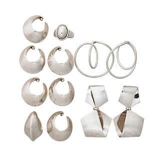 GROUP OF MOSTLY GEORG JENSEN STERLING JEWELRY