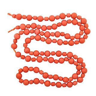"CORAL" BEAD NECKLACE