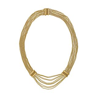 MULTI-STRAND YELLOW GOLD NECKLACE