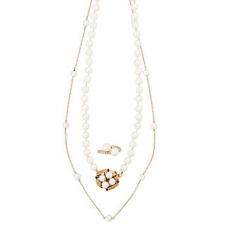 PEARL & YELLOW GOLD JEWELRY, INCL. TIFFANY & CO.