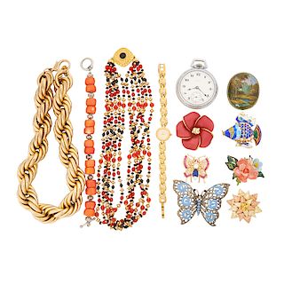 COLLECTION OF COLORFUL COSTUME JEWELRY