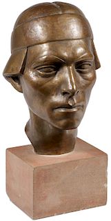 BRONZE BUST ATTRIBUTED TO MALVINA HOFFMAN 