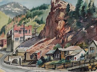 HARRY BONARTH WATERCOLOR, SIGNED AND DATED 1955