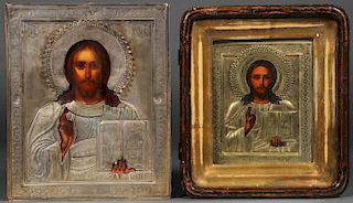 TWO RUSSIAN ICONS DEPICTING CHRIST, CIRCA 1900