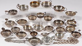A GROUP OF 22 SILVER TASTEVIN, 19TH & 20TH C