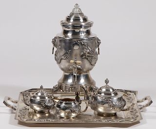 CHINESE EXPORT SILVER COFFEE SERVICE, C 1925