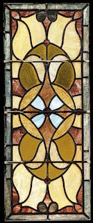 A GROUP OF 25 LEADED GLASS WINDOWS PANES