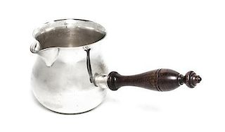 A Silver-Plate Brandy Warmer, 20th Century, Length over handle 7 inches.