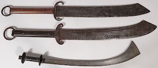 THREE ASIAN EDGED WEAPONS