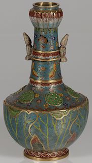 A LARGE AND IMPRESSIVE CHINESE CLOISONN&#201; ENAMEL