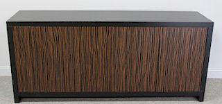 Contemporary Lacquered Zebra Front Cabinet.