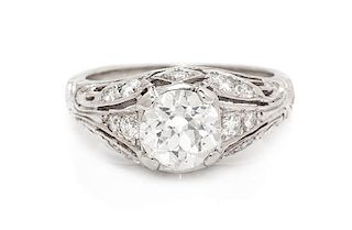 A Platinum and Diamond Ring, Whitehouse Brothers, 4.20 dwts.
