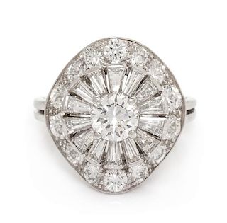 A Platinum and Diamond Ring, Oscar Heyman Brothers, 4.90 dwts.