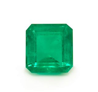 An 11.33 Carat Octagonal Step Cut Emerald,