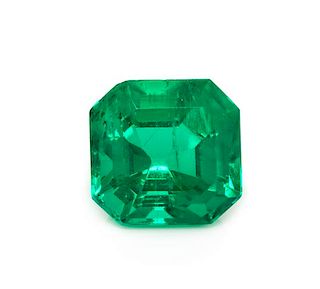 A 2.63 Carat Octagonal Step Cut Emerald,