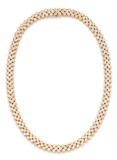 An 18 Karat Yellow Gold and Diamond Necklace, 45.05 dwts.
