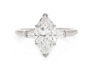 A Platinum and Diamond Ring, Harry Winston, Circa 1966, 3.10 dwts.