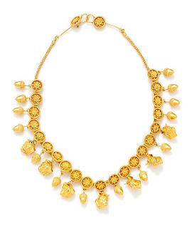A 22 Karat Yellow Gold Necklace, 63.10 dwts.