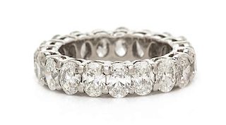 A Platinum and Diamond Eternity Band, 5.90 dwts.