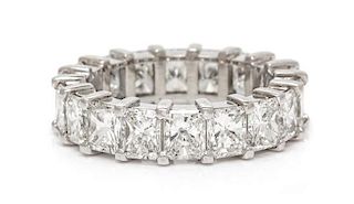 A Platinum and Diamond Eternity Band, 4.90 dwts.
