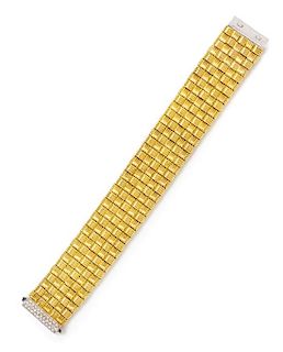 An 18 Karat Bicolor Gold and Diamond 'Appassionata' Bracelet, Roberto Coin, 56.65 dwts.