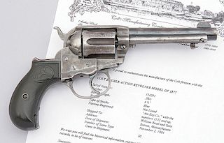 Factory-Inscribed Colt Model 1877 Lightning Double Action Revolver with American Express Co. Markings