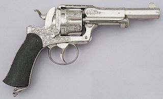 Wonderful Engraved Gastinne-Renette Model 1874-Style Double Action Revolver