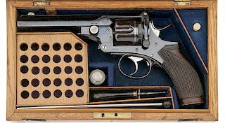 Cased Webley No. 4 Pryse Double Action Revolver